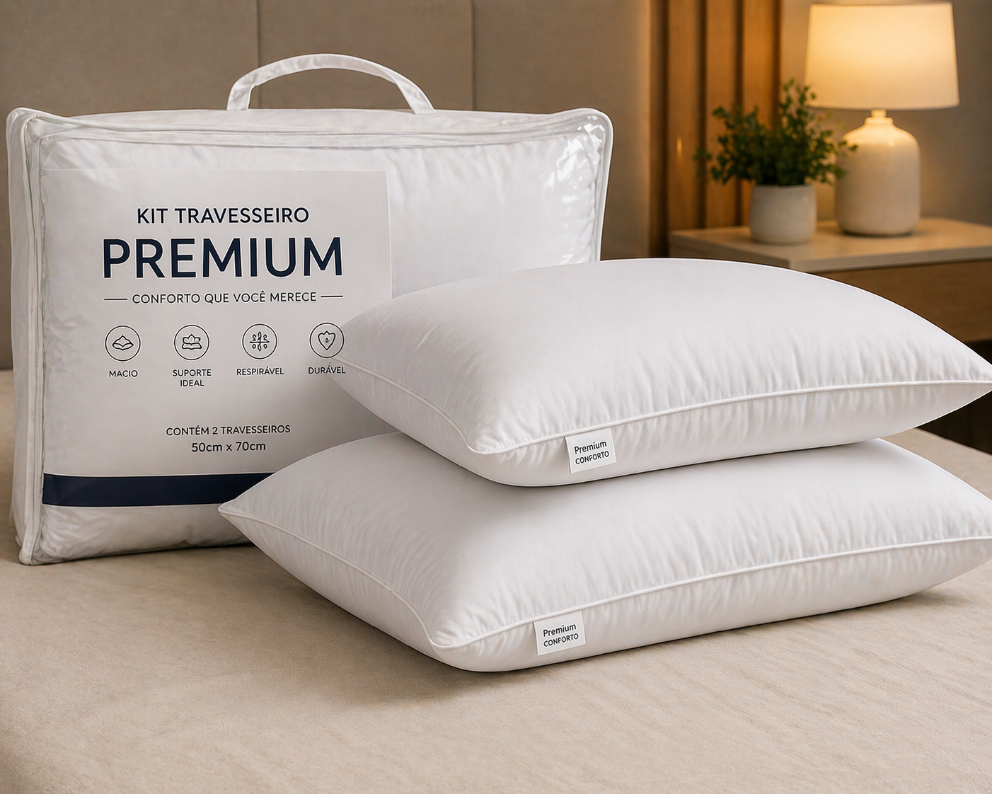 Kit travesseiro premium